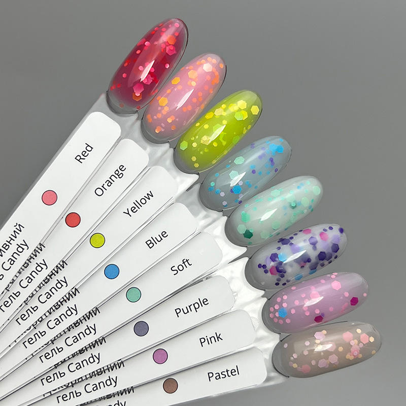 Candy Gel Purple - декоративний гель для нарощування нігтів, Izzy, 20 г