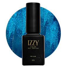 Синій блискучий гель-лак для манікюру IZZY 135, 12 мл