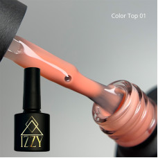 Камуфлюючий топ для нігтів Izzy Color Top 01, бежевий топ для манікюру 10 г