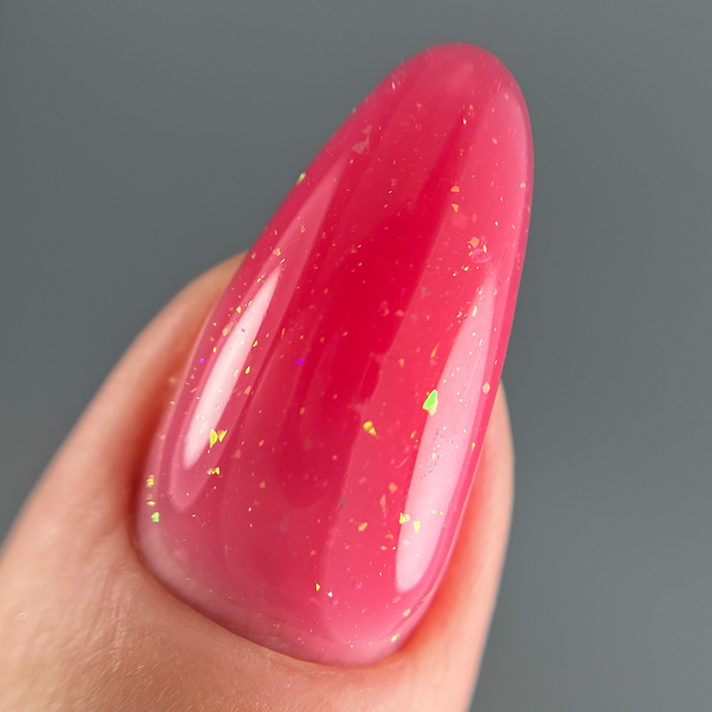 Гель для нарощування нігтів Glitter Cover Gel IZZY, колір Flame — 20 г