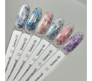 Декоративні моделюючі гелі IZZY Galaxy з юкі та глітером