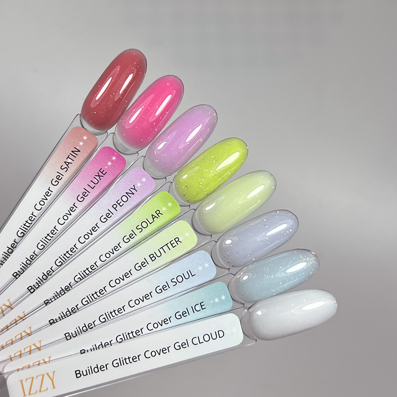 Гель для нарощування нігтів Glitter Cover Gel IZZY, колір Luxe — 20 г