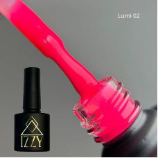 Неоновий люмінесцентний рожевий гель-лак для манікюру IZZY Lumi 02, 10 г