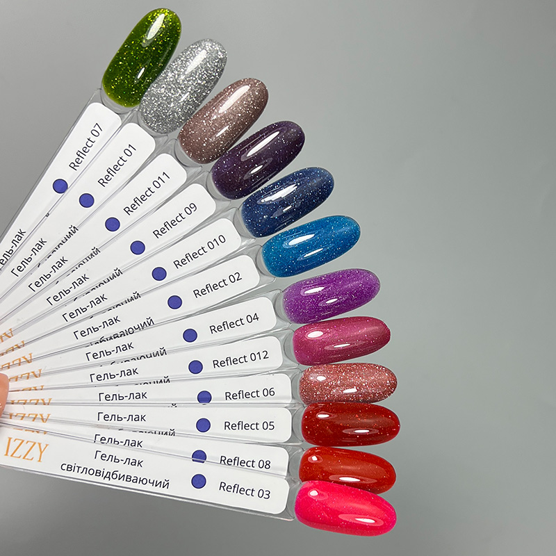 Світловідбивний гель-лак для манікюру зелений IZZY Reflect 07, 10 г