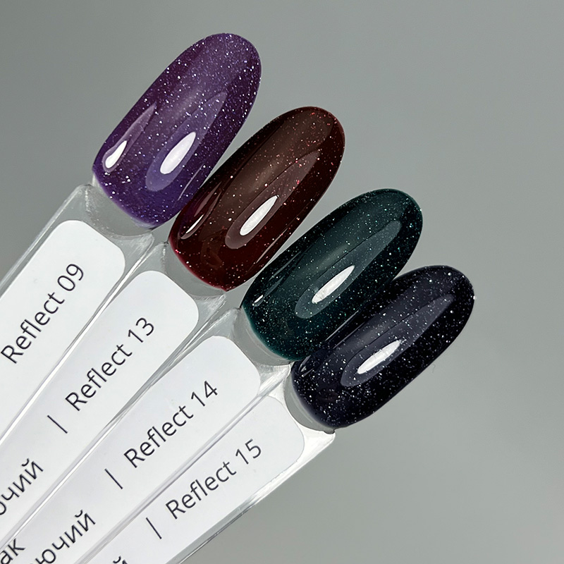 Темно-синій світловідбиваючий гель-лак для манікюру IZZY Reflect 14 — 10 мл