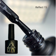 IZZY Reflect 15, чорний світловідбиваючий гель-лак — 10 мл