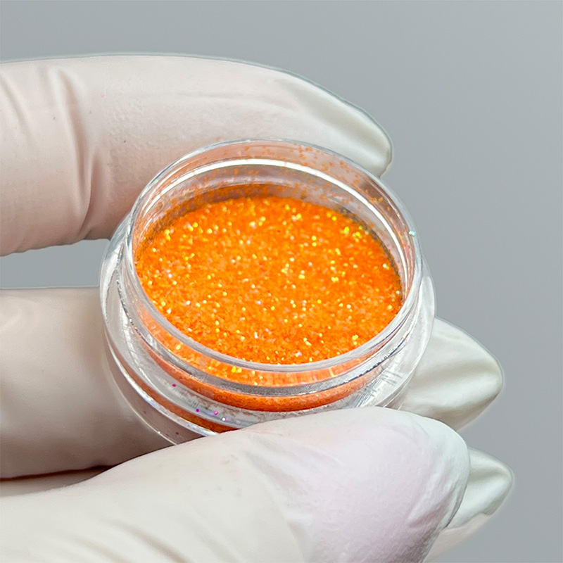 Блискітки для манікюру помаранчеві, помаранчевий глітер для нігтів, декор для дизайну