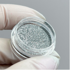 Блискітки для манікюру срібні, срібний глітер для нігтів, декор для дизайну