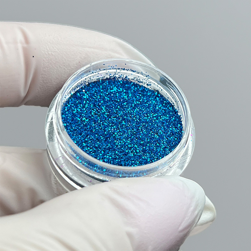 Блискітки для манікюру сині, синій глітер для нігтів, декор для дизайну