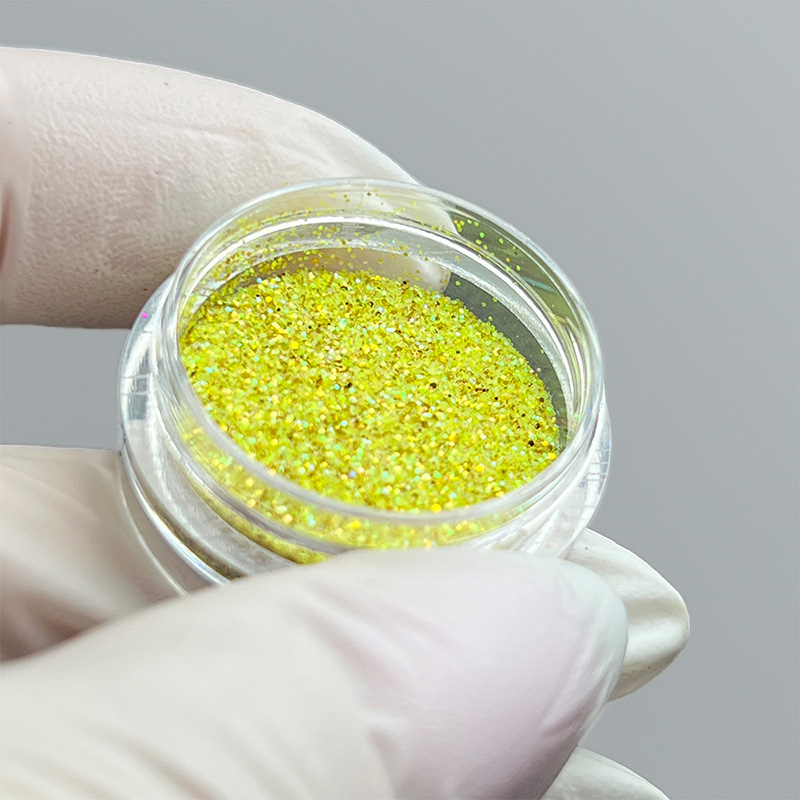 Блискітки для манікюру жовті, жовтий глітер для нігтів, декор для дизайну