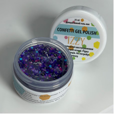 Декоративний гель-лак для манікюру IZZY Confetti №02, 25 г