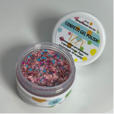 Декоративний гель-лак для манікюру IZZY Confetti №03, 25 г