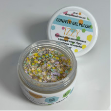 Декоративний гель-лак для манікюру IZZY Confetti №07, 25 г