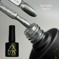 IZZY Foil №01 — срібний гель-лак з фольгованим блиском, 10 мл 