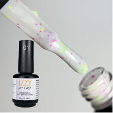 Молочна база для манікюру з декором,  IZZY Jam Base 01 — 15 г