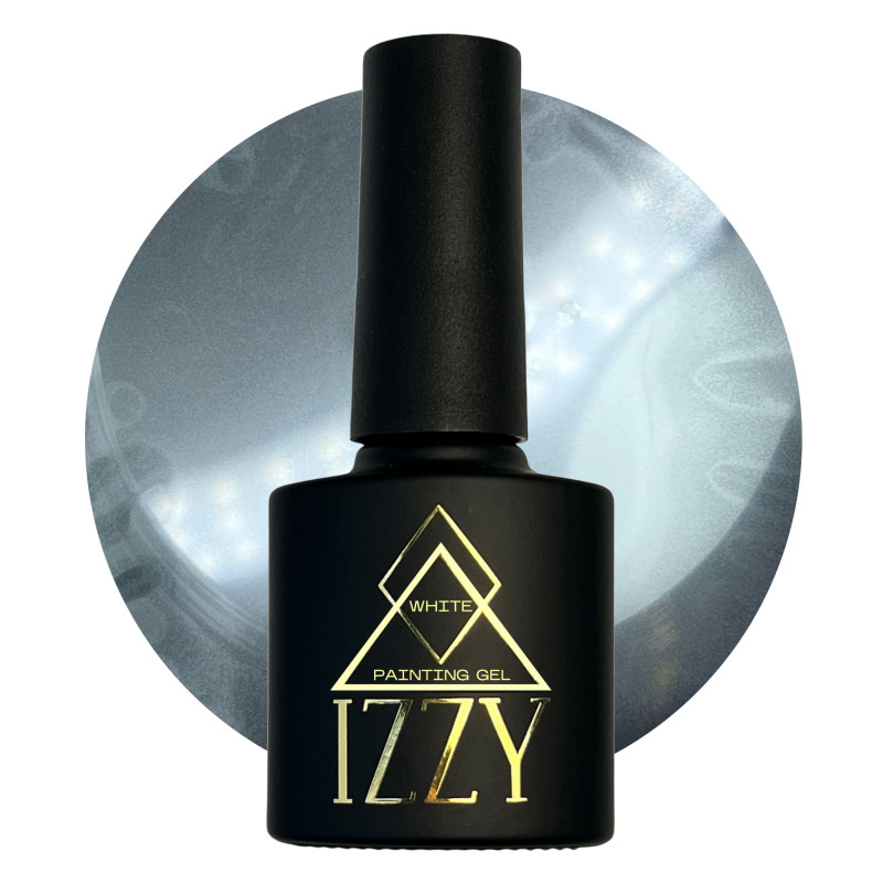 Гель-фарба металік IZZY Gold White — з ефектом рідкого металу, 10 мл