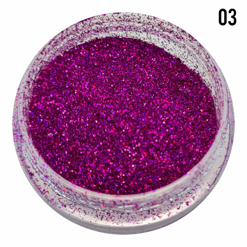 Голографічна втірка для манікюру №3, малиновий блиск