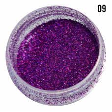 Голографічна втірка для манікюру №9, рожевий блиск