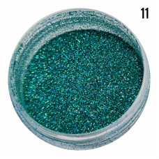 Голографічна втірка для манікюру №11, блакитний блиск