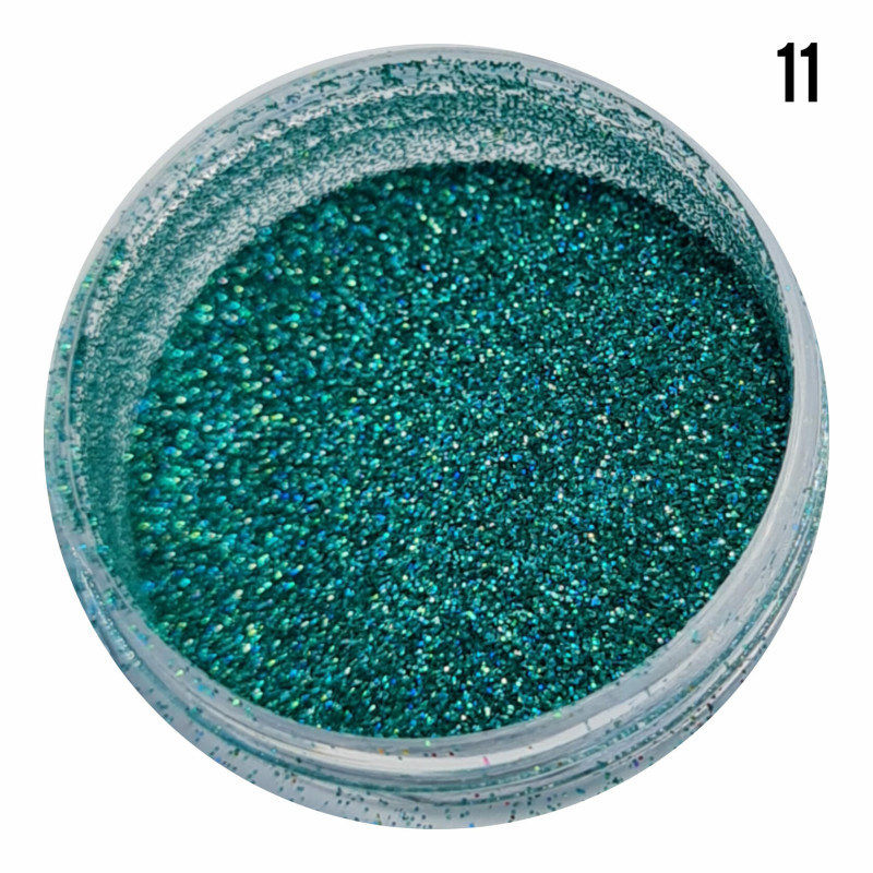 Голографічна втірка для манікюру №11, блакитний блиск
