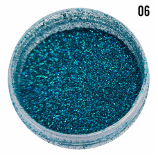 Голографічна втірка для манікюру №6, бірюзовий блиск