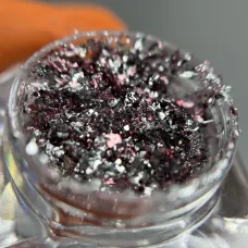 Пластівці Юкі срібні - декор для манікюру