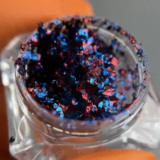 Пластівці Юкі синьо-червоні - декор для манікюру