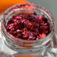 Пластівці Юкі червоні - декор для манікюру