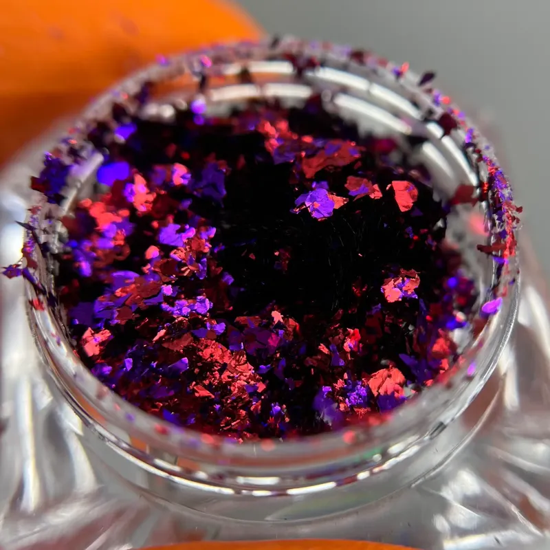 Пластівці Юкі червоно-малинові - декор для манікюру