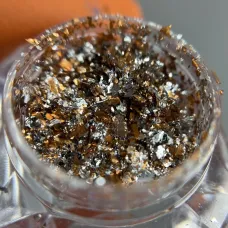 Пластівці Юкі срібно-золоті - декор для манікюру