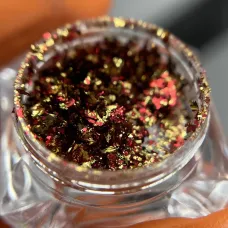 Пластівці Юкі червоно-золоті - декор для манікюру