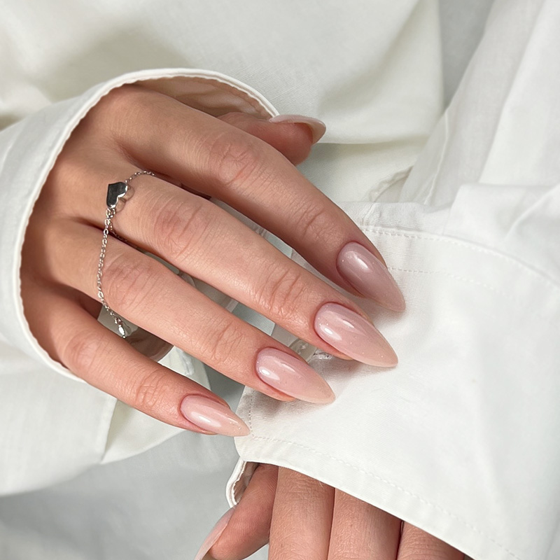 Cream Glitter Cover Gel IZZY, гель для нарощування нігтів із срібним мікроблиском, 40 г