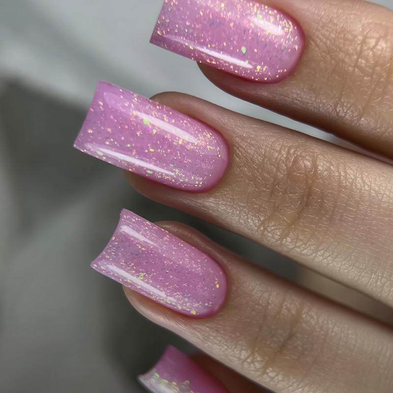Гель для нарощування нігтів Glitter Cover Gel IZZY, колір Peony — 20 г
