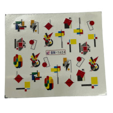 Слайдери для нігтів "Абстракція" – наклейки для манікюру з абстрактним дизайном 010