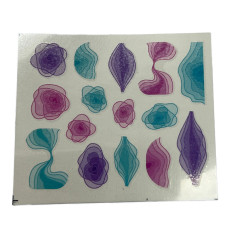 Слайдери для нігтів "Абстракція" – наклейки для манікюру з абстрактним дизайном 04