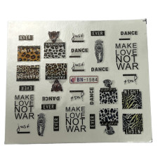 Слайдер для нігтів  анімалістичним принтом 17 - наклейки для манікюру