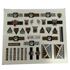 Слайдер для нігтів  анімалістичним принтом 02 - наклейки для манікюру