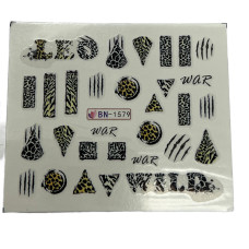 Слайдер для нігтів  анімалістичним принтом 05 - наклейки для манікюру