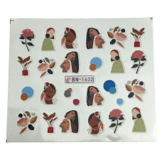 Слайдер для манікюру з жіночими силуетами 11 - наклейки на нігті з ілюстраціями дівчат