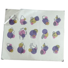 Слайдер для манікюру з жіночими силуетами 12 - наклейки на нігті з ілюстраціями дівчат