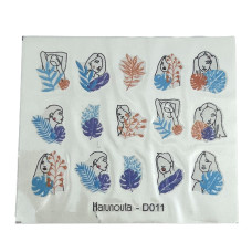 Слайдер для манікюру з жіночими силуетами 13 - наклейки на нігті з ілюстраціями дівчат