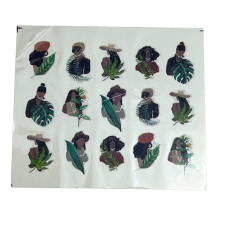 Слайдер для манікюру з жіночими силуетами 17 - наклейки на нігті з ілюстраціями дівчат