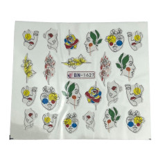 Слайдер для манікюру з жіночими силуетами 19 - наклейки на нігті з ілюстраціями дівчат