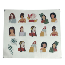 Слайдер для манікюру з жіночими силуетами 20 - наклейки на нігті з ілюстраціями дівчат