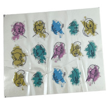 Слайдер для манікюру з жіночими силуетами 08 - наклейки на нігті з ілюстраціями дівчат