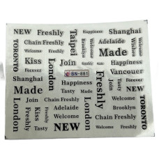 Слайдери для нігтів з надписами – наклейки для манікюру з текстом 04