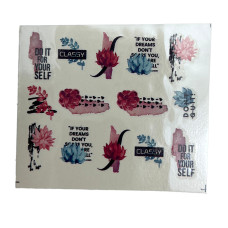 Слайдер для манікюру із зображенням квітів, 010