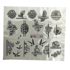 Слайдер для манікюру із зображенням квітів, 016