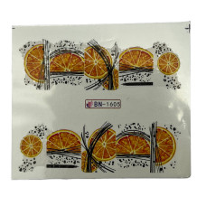 Слайдери для манікюру ягідно-фруктові принти – наклейки на нігті 014