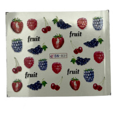 Слайдер для нігтів "Літо 25" - літні наклейки для манікюру з фруктовим дизайном